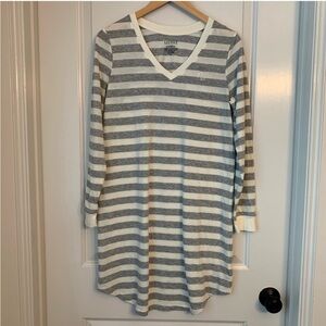 Lauren by Ralph Lauren Striped Cotton Blend Sleep Night Shirt T-shirt